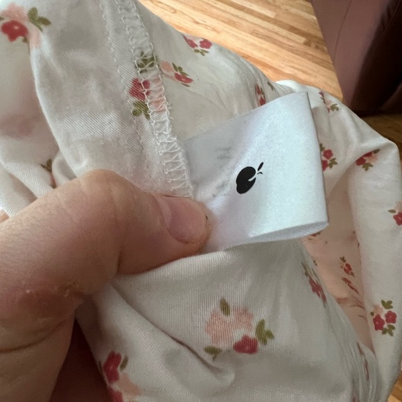 With Jean Audrey Dress - White Floral Print Milkmaid Style Cotton Mini Dress, XS - Picture 3 of 8